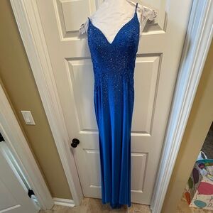 Blue prom dress